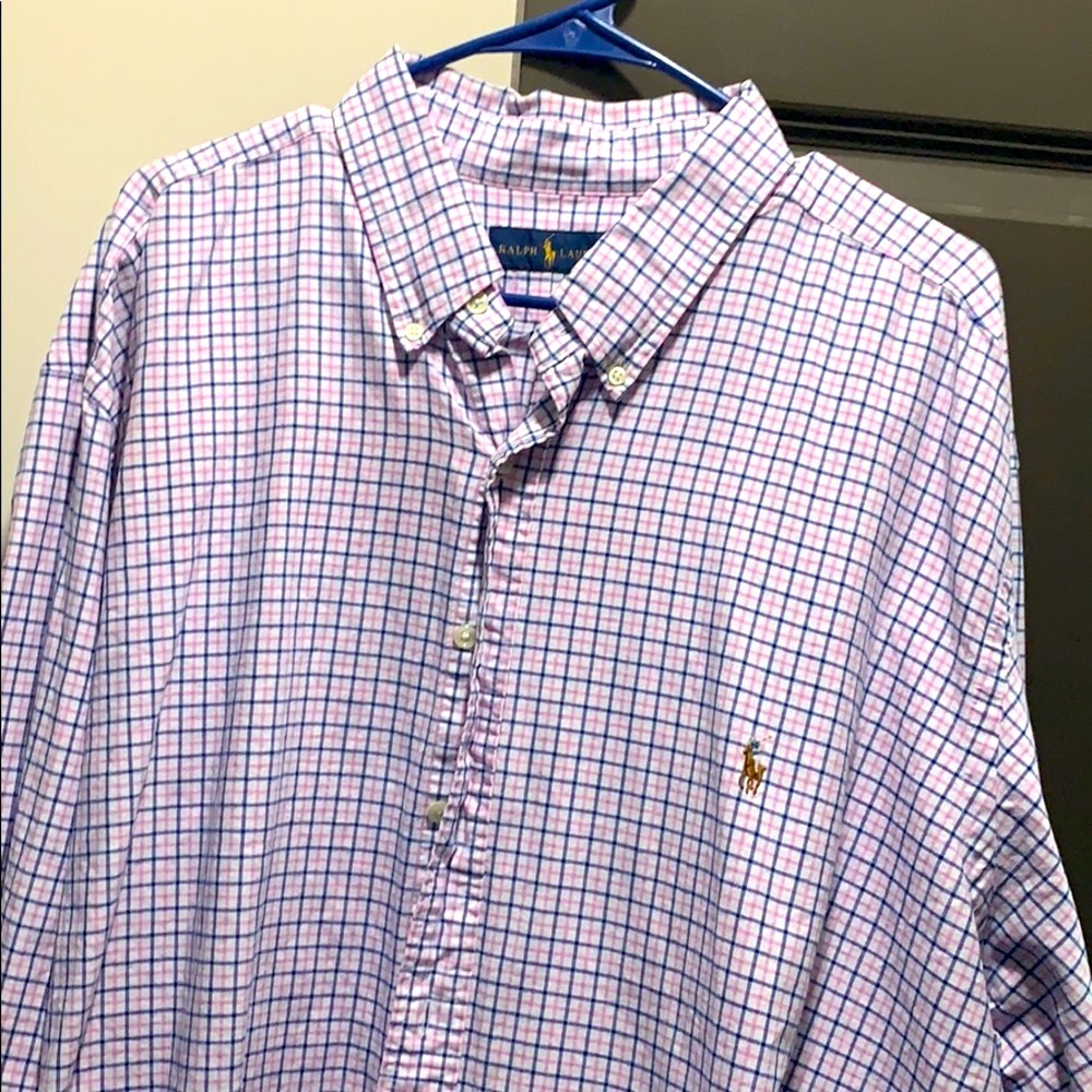 Plaid button up Polo